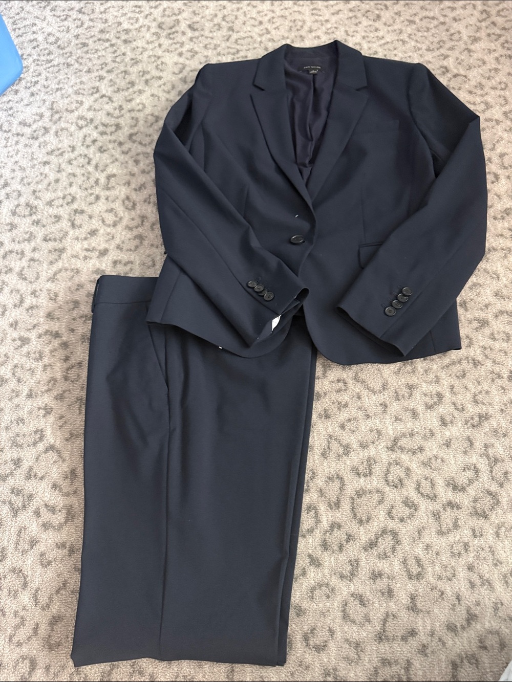 Ann Taylor Women's Navy Two-Piece Suit - Blazer & Pants